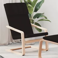 Fotele - vidaXL Fotel wypoczynkowy, czarny, obity tkaniną - miniaturka - grafika 1