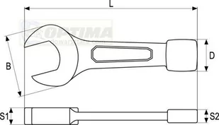 Yato Klucz do pobijania płaski 46 mm YT-1620 - Klucze i nasadki - miniaturka - grafika 2