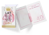 Kartki okolicznościowe i zaproszenia - Kukartka Karnet B6 PR-104 Urodziny 40 - Kukartka - miniaturka - grafika 1