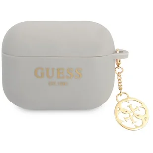 Guess Guess GUAPLSC4EG AirPods Pro cover szary/grey Silicone Charm 4G Collection GUE001948-0 - Akcesoria do słuchawek - miniaturka - grafika 1