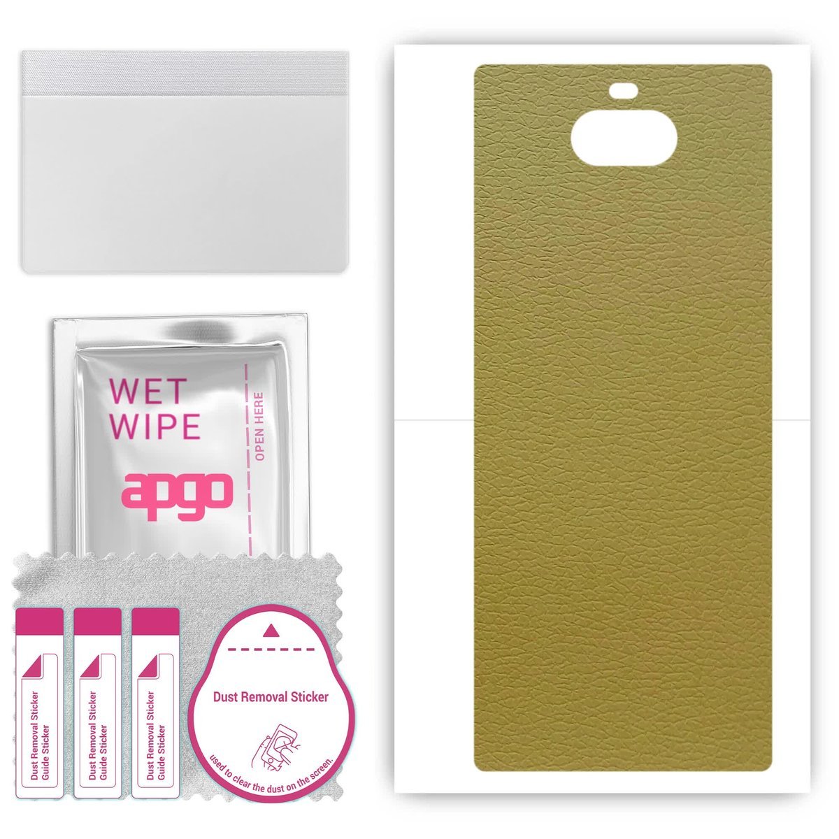 Folia naklejka skórka strukturalna na TYŁ do Sony Xperia 10 Plus - Skóra Oliwkowa - apgo SKINS