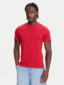 Koszulki męskie - Kappa T-Shirt Logo Korpo Cafers 304J150 Bordowy Slim Fit - miniaturka - grafika 1