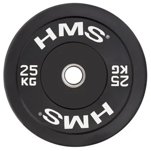 HMS BBR25 BLACK TALERZ OLIMPIJSKI BUMPER 25 KG 1AB-17-61-019 - Pozostały sprzęt siłowy - miniaturka - grafika 1