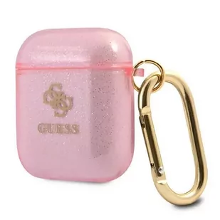 Guess GUA2UCG4GP AirPods cover różowy/pink Glitter Collection - Akcesoria do słuchawek - miniaturka - grafika 3