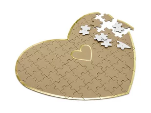 Party Deco Księga gości weselnych - puzzle Serce - Wesele i ślub - miniaturka - grafika 1