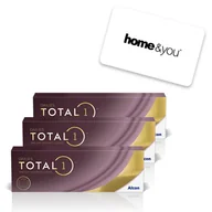 Soczewki kontaktowe - 3 x Dailies Total1 30 szt.+ karta upominkowa Home&You 35 zł - miniaturka - grafika 1