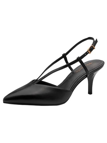 Tamaris Damskie czółenka Sling 1-29620-46, czarna skóra, 39 EU