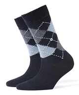 Skarpetki damskie - Burlington Kobiety Skarpety Whitby W SO Miękki I Ciepły z wzorem 1 Para, Niebieski (Marine 6120), 36-41 - miniaturka - grafika 1
