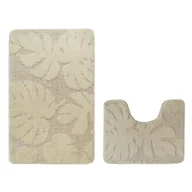 Dywaniki łazienkowe - 2cz Dywaniki łazienkowe antypoślizgowe CLASSIC Wz.03 ecru - miniaturka - grafika 1