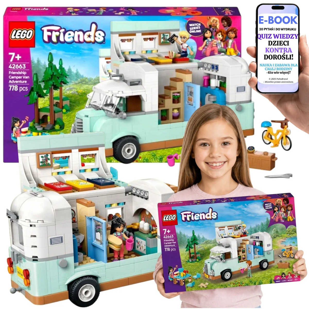 LEGO FRIENDS Przygoda w kamperze przyjaciół Na Mikołajki i Boże Narodzenie 42663 Dla Dziecka