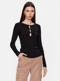 Guess Bluzka W3YP16 KAZH2 Czarny Slim Fit - Bluzki damskie - miniaturka - grafika 1
