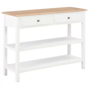 vidaXL Szafka biała 110 x 35 x 80 cm MDF 280029 - Komody - miniaturka - grafika 1