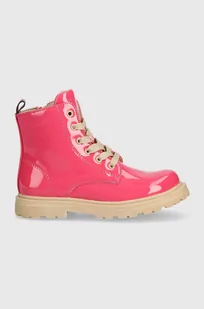 Tommy Hilfiger botki dziecięce kolor różowy - Buty dla dziewczynek - miniaturka - grafika 1