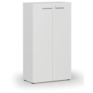 Szafa biurowa z drzwiami PRIMO WHITE, 1434 x 800 x 420 mm, biały - Szafy biurowe - miniaturka - grafika 1