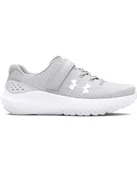 Buty dla chłopców - Under Armour Chłopięce buty do biegania UA Bps Surge 4 Ac, Halo Gray White Iridescent, 32 EU - miniaturka - grafika 1