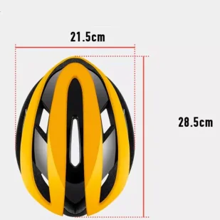 Kask rowerowy Rockbros 10110004006 rozmiar M - żółto-czarny - Kaski rowerowe - miniaturka - grafika 5