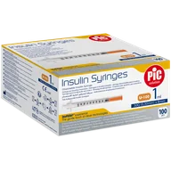 Glukometry i akcesoria dla diabetyków - Pic Solution Insulin Syringes, strzykawka insulinowa 1 ml z igłą 30G (0,30 mm) x 8 mm, 100 sztuk - miniaturka - grafika 1
