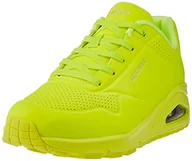 Sneakersy damskie - Skechers Damskie sneakersy Uno - Night Shades, żółty - Żółty neonowy żółty Durabuck Nyel - 40 EU - miniaturka - grafika 1