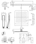 Zestawy prysznicowe - Omnires Y Zestaw prysznicowy podtynkowy z deszczownicą chrom SYSBA10XCR - odbiór osobisty: Kraków, Świebodzin - miniaturka - grafika 1