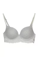 Biustonosze - Women'secret Gorgeous Biustonosz Push Up Bawełna Szary Damski, Szary, 90C - miniaturka - grafika 1