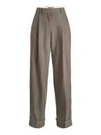 Spodnie damskie - Bestseller A/S Damskie spodnie garniturowe Jxmary Pleat Fu Mw Pant PNT Noos, beż, 25W / 32L - miniaturka - grafika 1