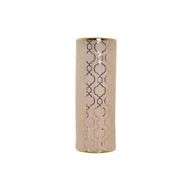 Wazony i flakony - Wazon DKD Home Decor 13,5 x 13,5 x 36 cm Porcelana Różowy Złoty Orientalny Chromowanie - miniaturka - grafika 1