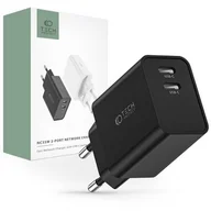 Ładowarki do telefonów - Ładowarka sieciowa Tech-protect c35w 2-port network charger PD35w black - miniaturka - grafika 1