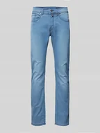 Spodnie męskie - Jeansy o kroju tapered fit z 5 kieszeniami model ‘Lyon’ - miniaturka - grafika 1