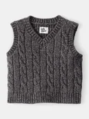 Bluzy i sweterki niemowlęce - OshKosh Bezrękawnik w kolorze antracytowym - miniaturka - grafika 1