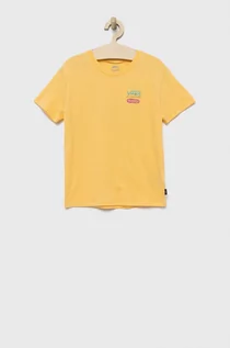 Koszulki dla dziewczynek - Vans t-shirt bawełniany dziecięcy x Crayola kolor żółty - grafika 1