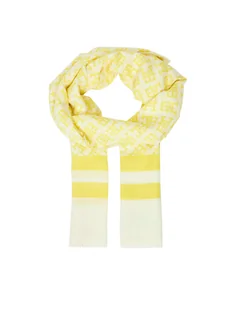 Tommy Hilfiger Szalik Beach Summer Mono Scarf AW0AW16030 Żółty - Apaszki i szaliki damskie - miniaturka - grafika 1