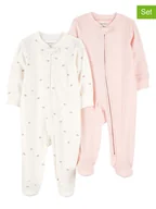 Śpiochy dla niemowląt - carter's Śpioszki (2 szt.) w kolorze jasnoróżowym i kremowym - miniaturka - grafika 1