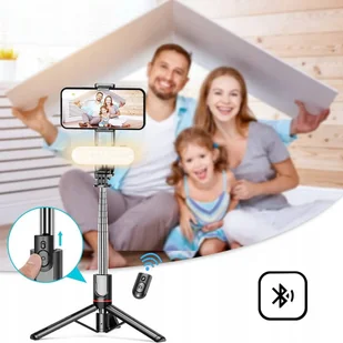 Kijek Selfie Stick uchwyt do telefonu zdjęć statyw Tripod L15 z Lampa LED + Pilot Bluetooth na telefon Czarny - Pozostałe akcesoria do telefonów Kijek Selfie Stick uchwyt do telefonu zdjęć statyw Tripod L15 z Lampa LED + Pilot Bluetooth na telefon Czarny - Pozostałe akcesoria do telefonów - miniaturka - grafika 18