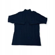 Swetry męskie - Męski Sweter z Półgolfem Styl Old Money Splot Warkoczowy Rozmiar M - miniaturka - grafika 1