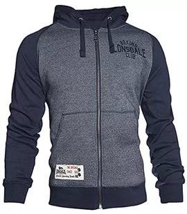 Lonsdale Bluza z kapturem kapuzenacke slough Men Slim Fit Zips weat granatowy (marynarski) - s grantowy - Kurtki męskie - miniaturka - grafika 1