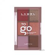 Cienie do powiek - LAMEL - TO GO Eyeshadow Palette - Mini paleta 6 cieni do powiek - 404 Burgundy - 6 g - miniaturka - grafika 1