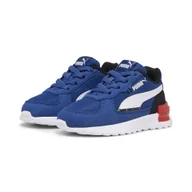 Buty dla dziewczynek - Niemowlęce obuwie sportowe Graviton AC PUMA Clyde Royal White Black Blue - miniaturka - grafika 1