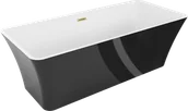 Wanny - Mexen Tonia wanna wolnostojąca 170 x 75 cm, biała/czarna, przelew złoty szczotkowany - 52171707575-55 - miniaturka - grafika 1