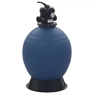 vidaXL Piaskowy filtr basenowy z zaworem 6 drożnym, niebieski, 560 mm - Akcesoria do basenów - miniaturka - grafika 1