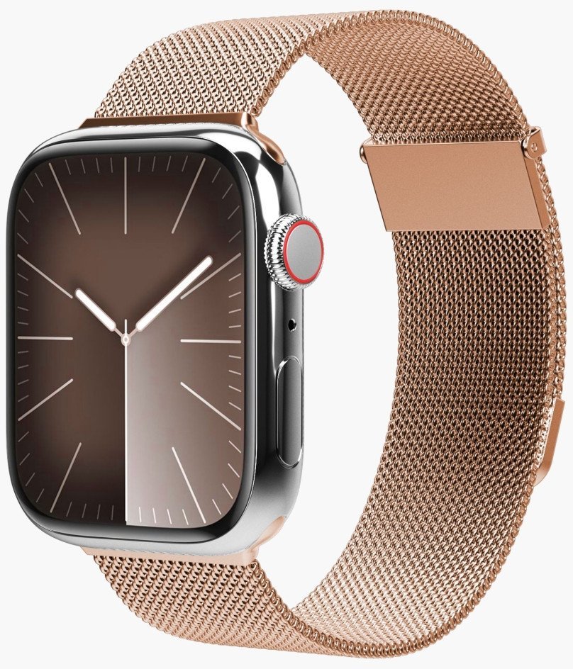 Vonmählen Milanese Loop 2 do Apple Watch 42 44 45 49mm One Size - Różowe złoto AWS00128