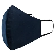 Maseczki ochronne i antywirusowe - Maseczka wykonana z bawełny - dziubek - granatowa gładka - EM Men's Accessories - miniaturka - grafika 1