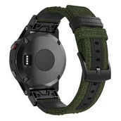 Akcesoria do smartwatchy - Opaska Pasek Bransoleta Nylon Garmin Fenix 3/5X/3Hr/5X Plus/6X/6X Pro/7X Army Green - miniaturka - grafika 1