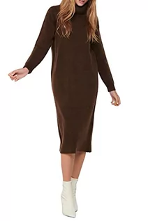 Sukienki - ONLY Onlbrandie L/S Roll Neck Dress Knt Noos Sukienka Kobiety, czarny, M - grafika 1