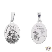 Wisiorki - Srebrny medalik Ag 925 Św. Józef MDC023R - miniaturka - grafika 1