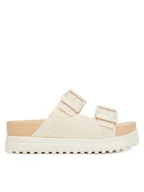 Klapki i japonki damskie - Melissa Klapki Melissa Cozy M Lover Platform Ad M 35977 Beżowy - miniaturka - grafika 1