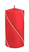 Świece - Artman Świeca ozdobna Bolero czerwona walec średni 1szt 986670 - miniaturka - grafika 1