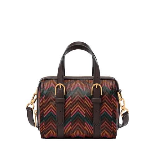 Fossil Women's Carlie Satchel Bag, brązowa, brązowy