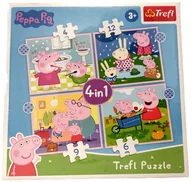 Puzzle - TREFL Puzzle 4 w 1 31 EL. ŚWINKA PEPPA 91895 - miniaturka - grafika 1
