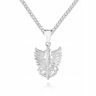 Biżuteria dla dzieci - 925 SREBRNY ŁAŃCUSZEK 40cm ORZEŁEK DEDYKACJA P3Z55 - miniaturka - grafika 1