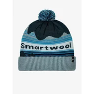 Czapki damskie - Czapka zimowa Smartwool Knit Winter Pattern POM Beanie - twilight blue heather - miniaturka - grafika 1